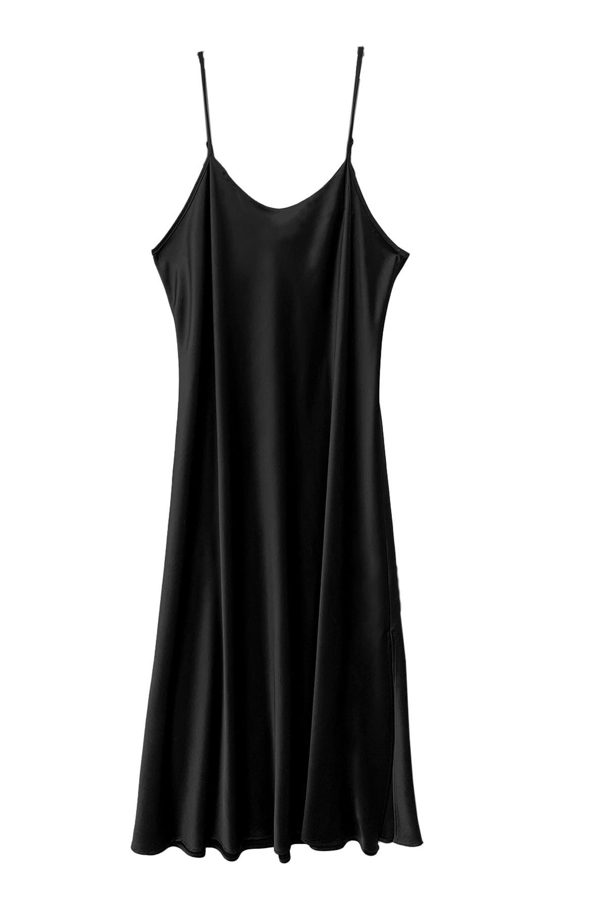 Satin Dresses, Black, Midi & Maxi Silky Slip Dresses