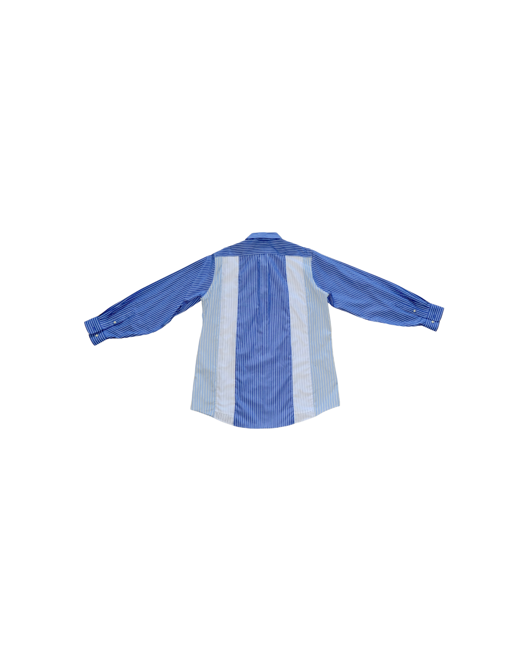 The Vintage Point -  Oversized Button Down Shirt - Pinstripe Multi Blue