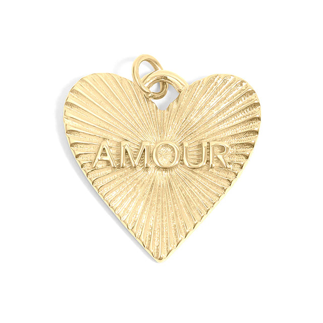 Petite AMOUR heart Necklace - Gold