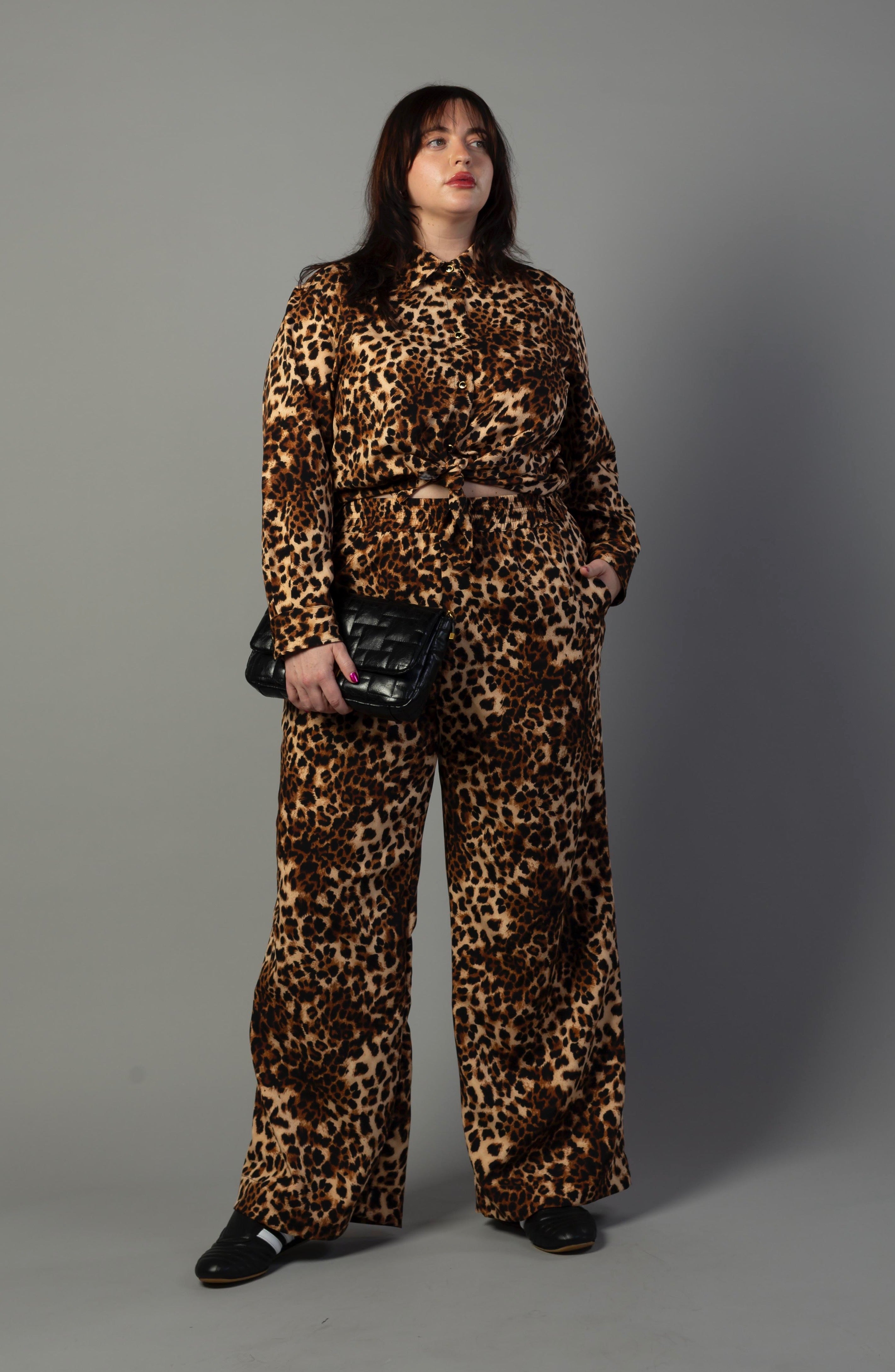 Riley & Quinn Pajama Style Co-Ordinated Set Leopard