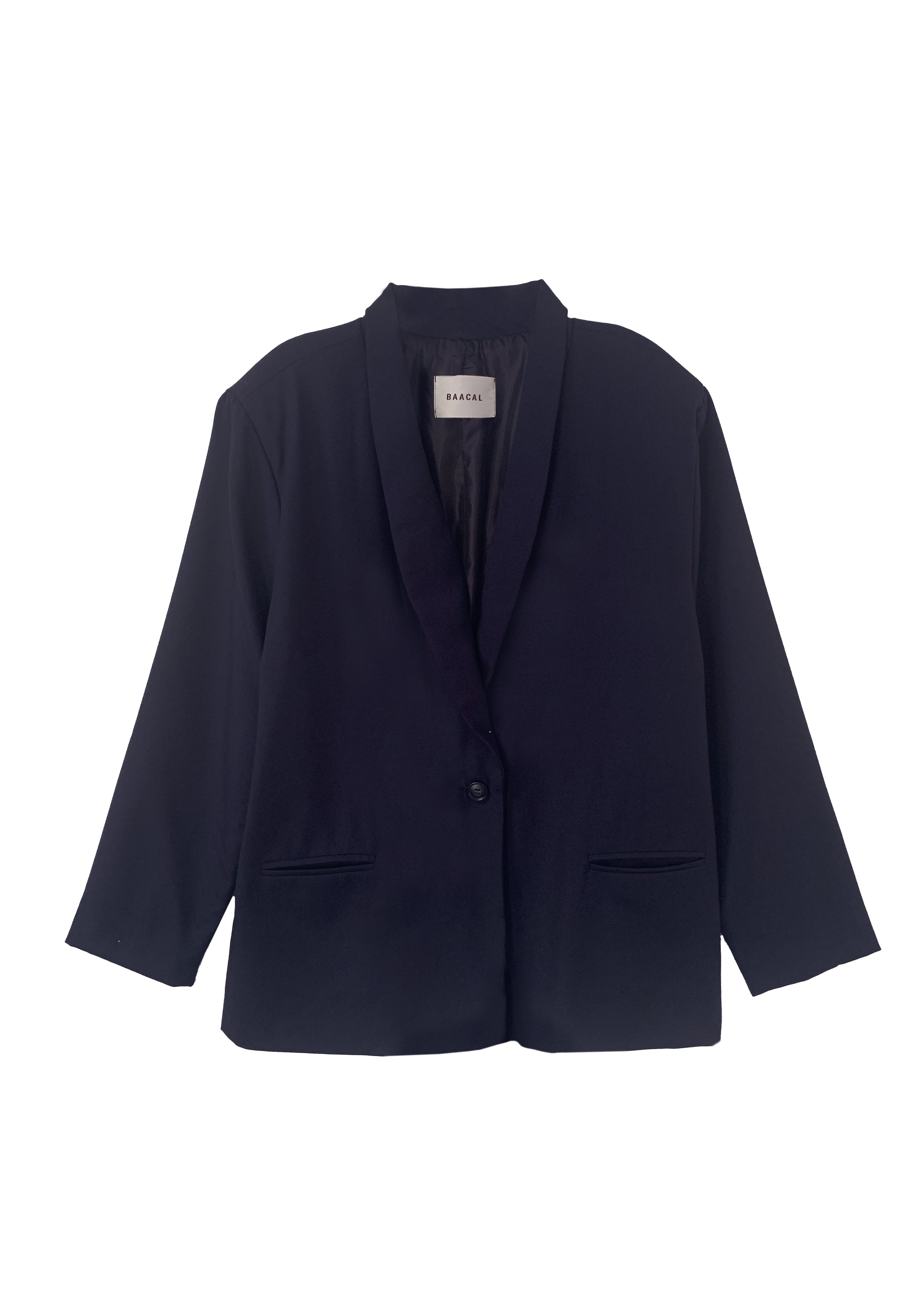 Navy blazer front view