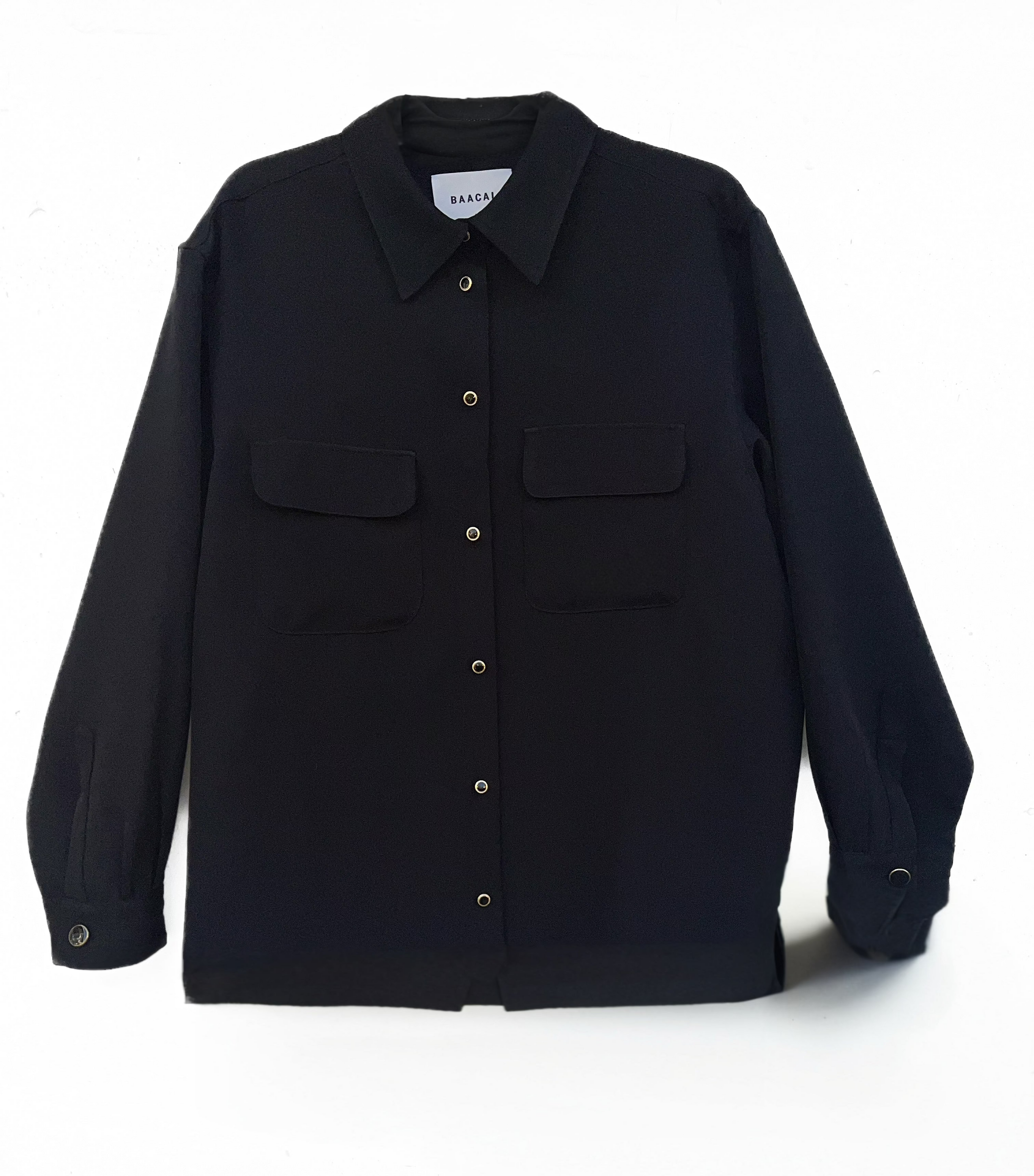 The Payton Two Pocket Shirt - Black