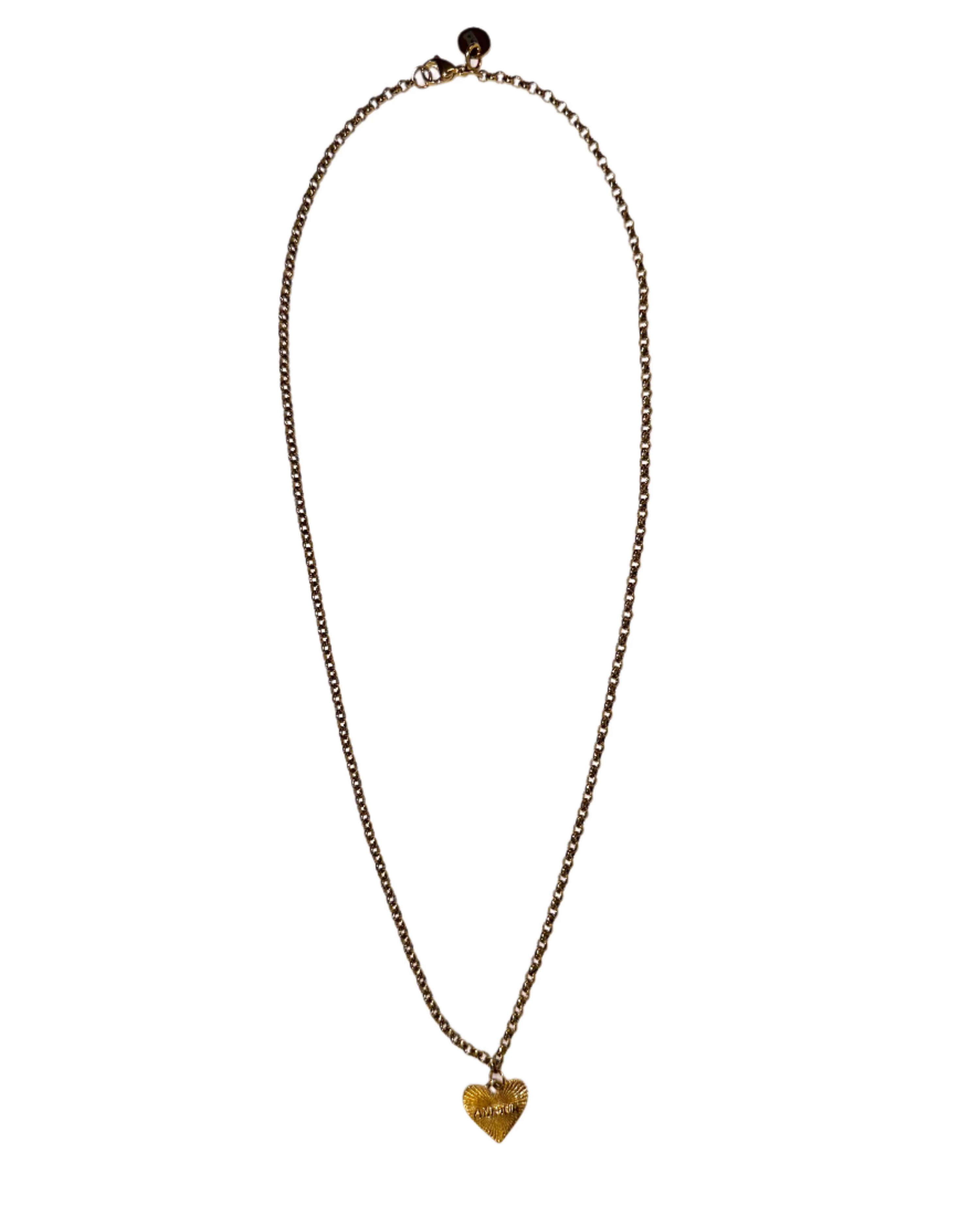 Petite AMOUR heart Necklace - Gold