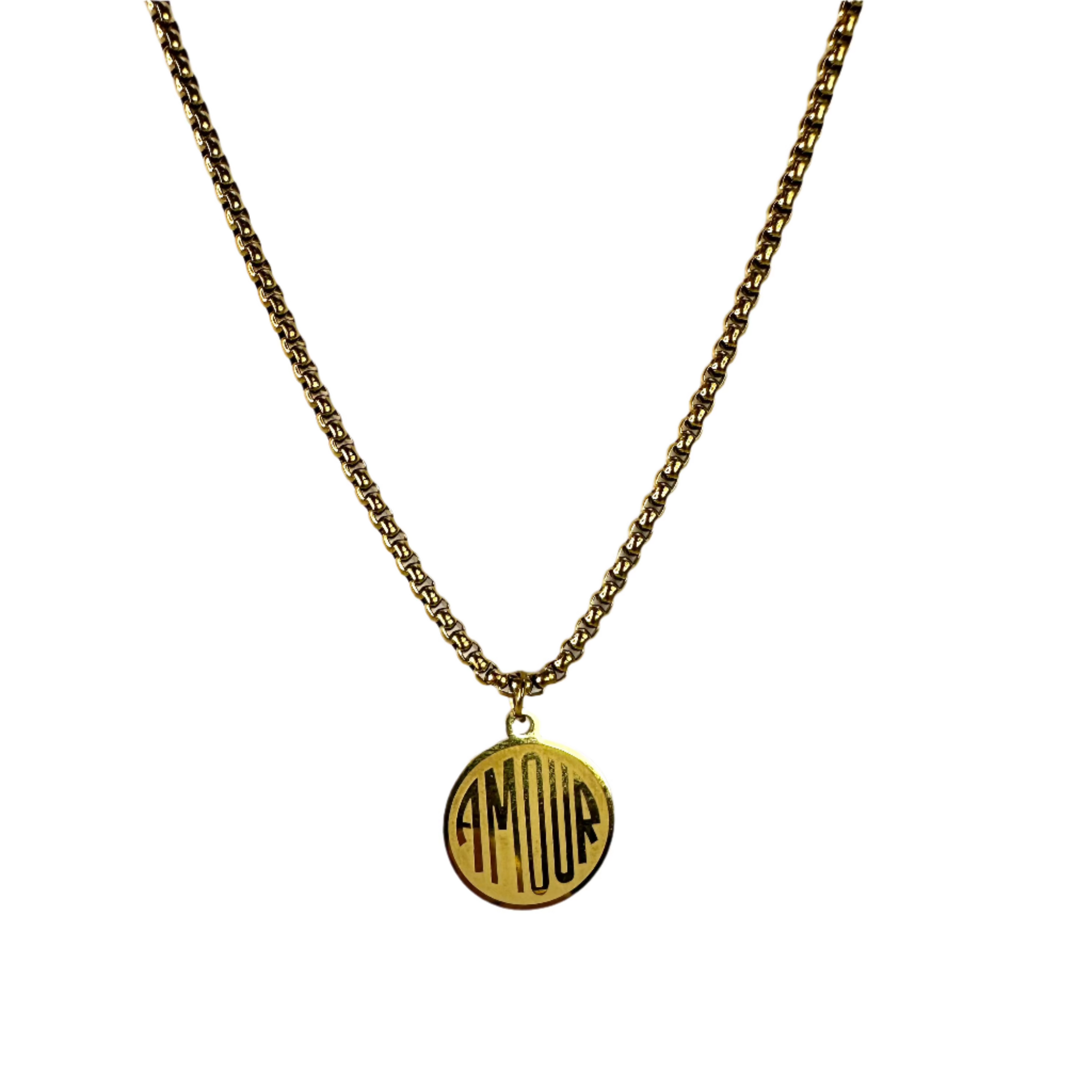 Amour Pendent Necklace - Gold