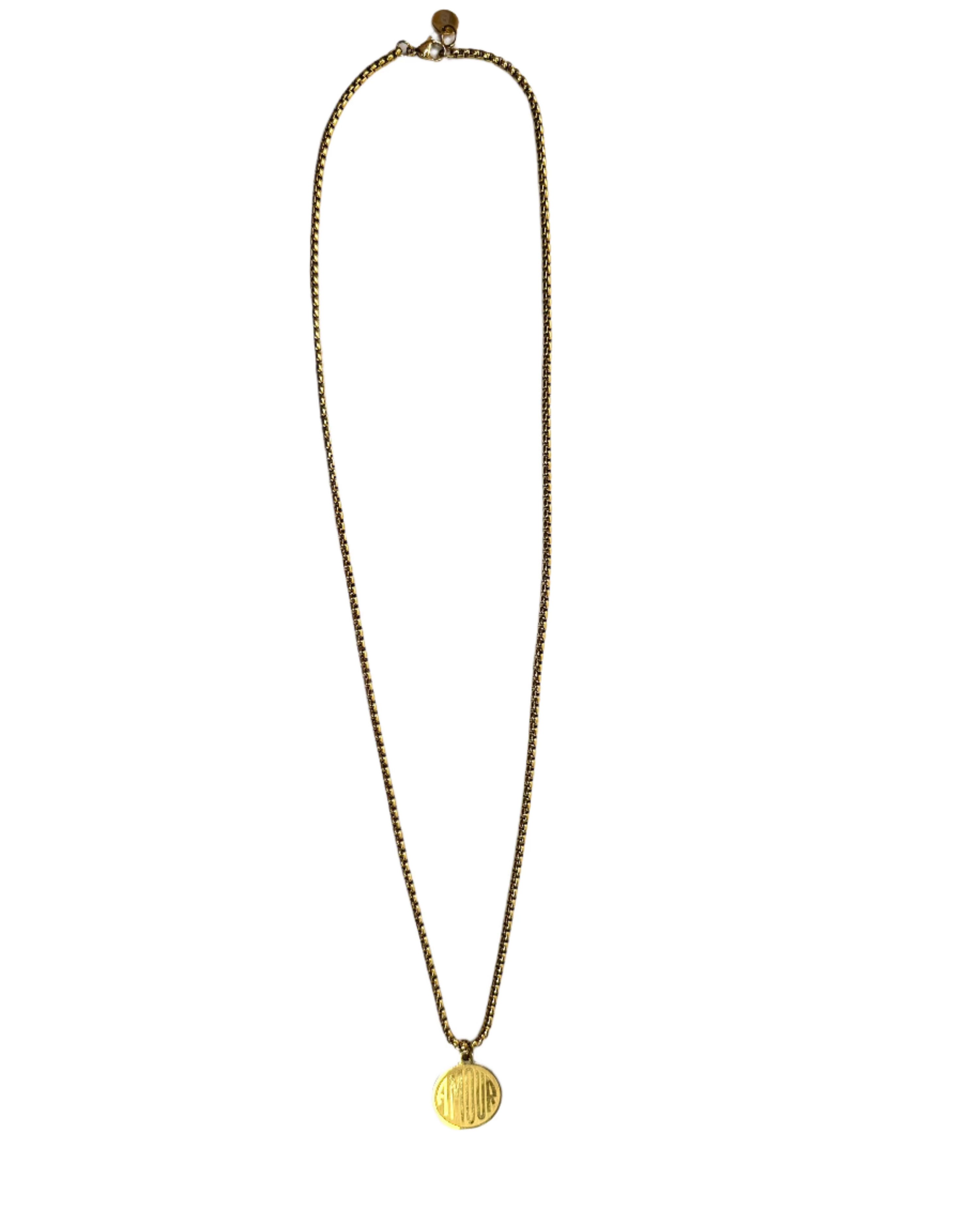 Amour Pendent Necklace - Gold