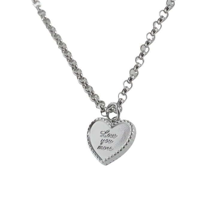 Love You More Necklace - Silver