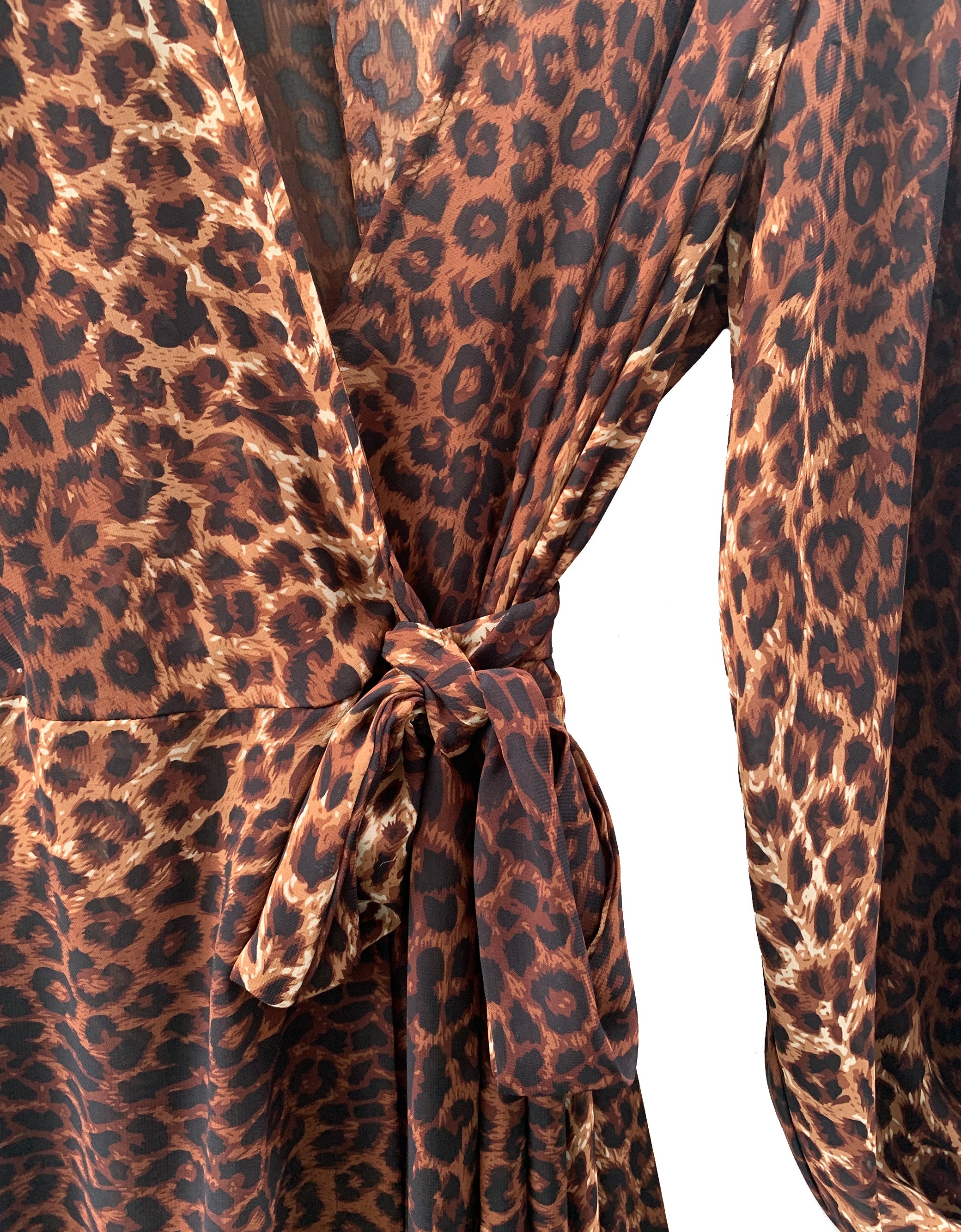 Shops animal print maxi wrap dress