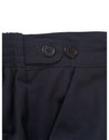 Navy pant button detail view