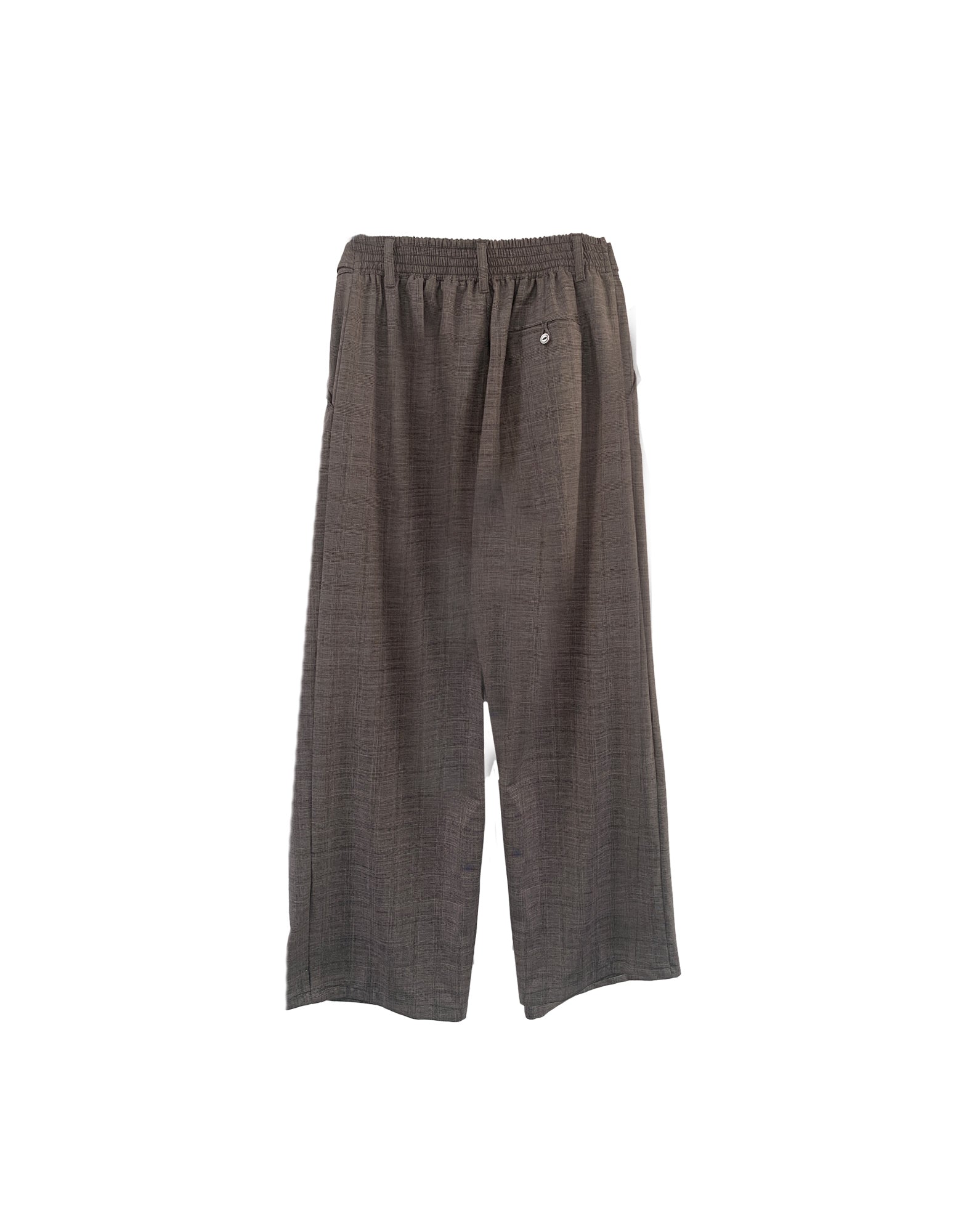 Becca Wide Leg Trouser- Small Taupe Glen Plaid - BAACALxBECCA