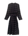 plaid trench back view