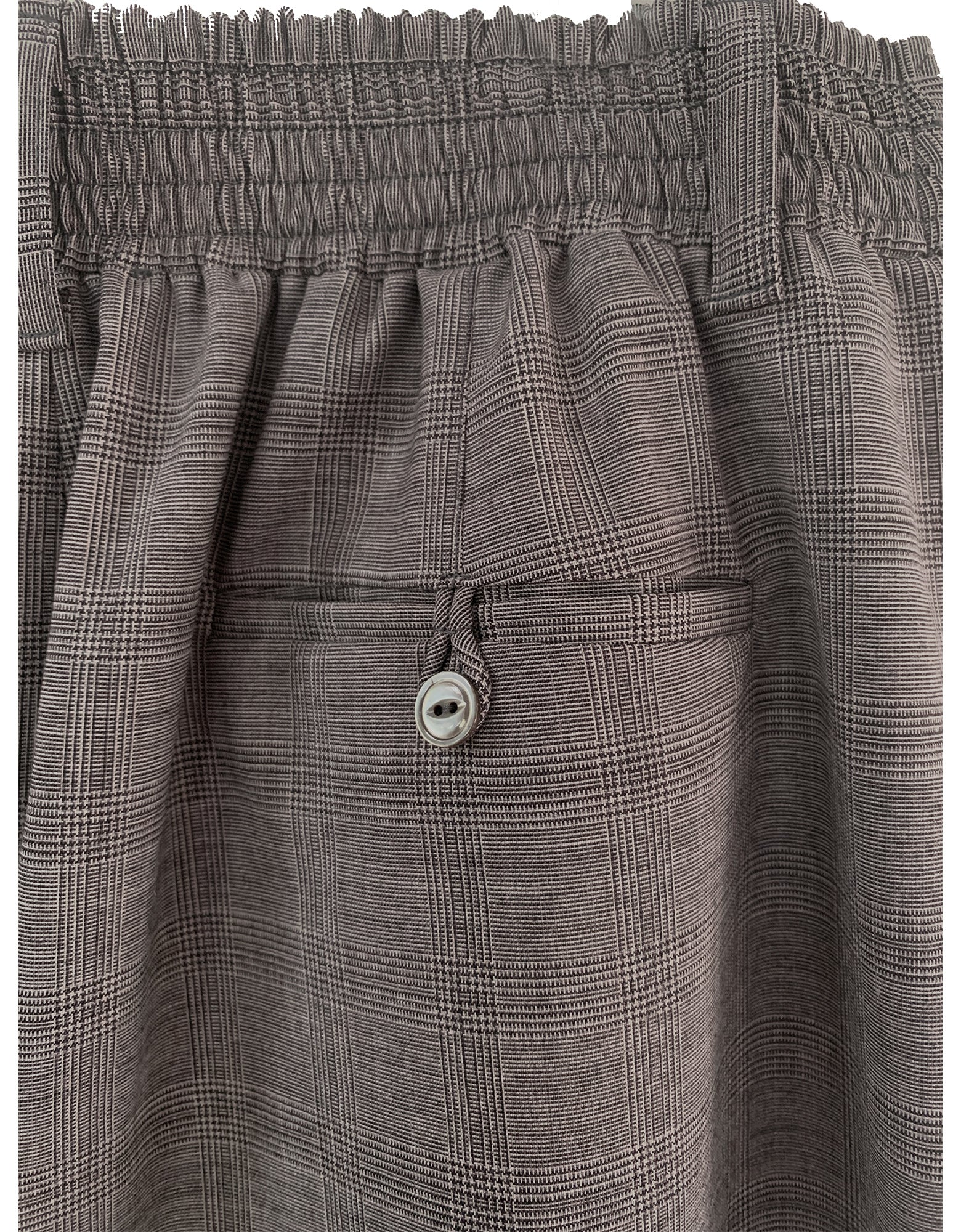 Becca Wide Leg Trouser- Small Taupe Glen Plaid - BAACALxBECCA