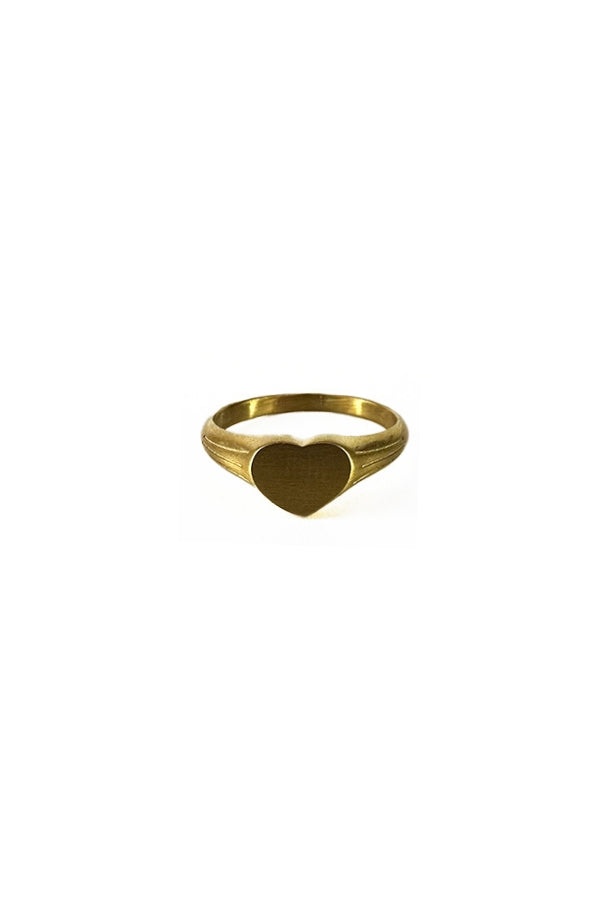 Heart Signent Ring - Gold