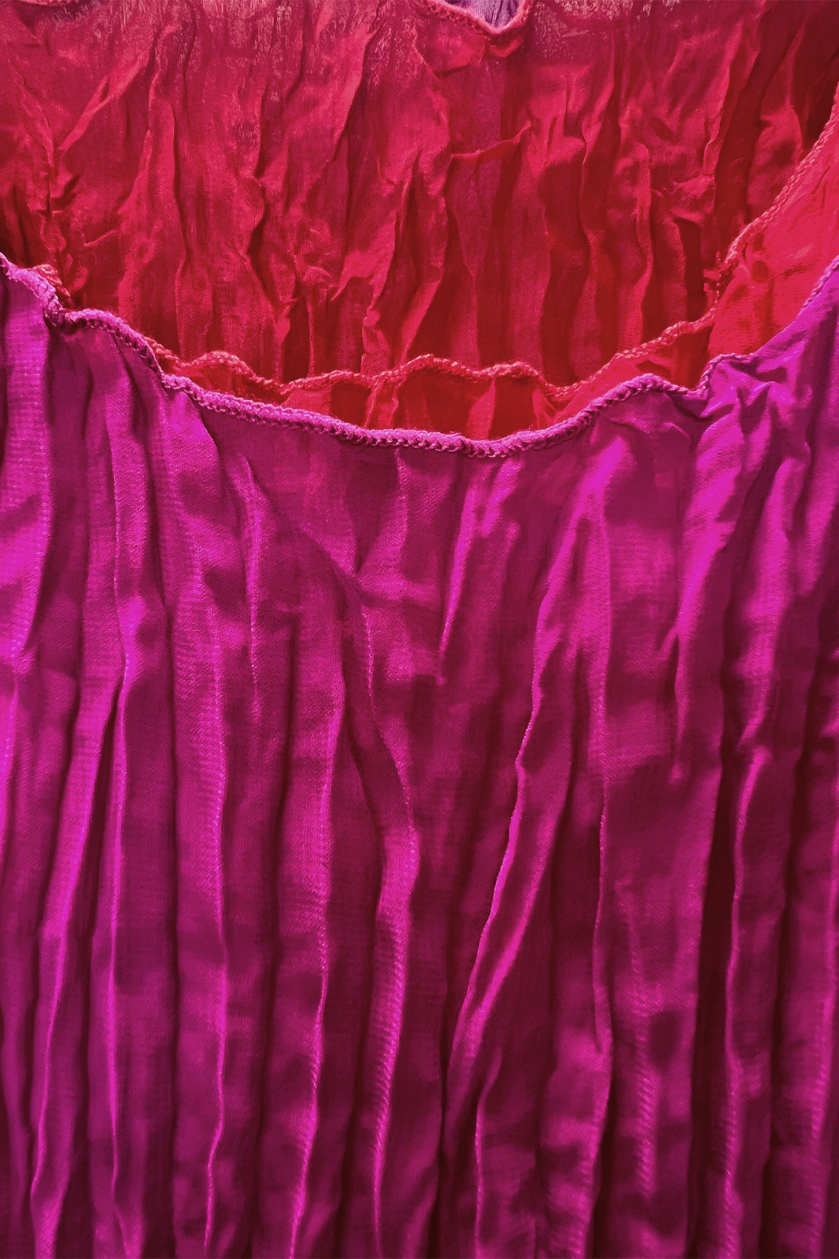 Jaya Pleated Dress- Reversible Red Fuchsia