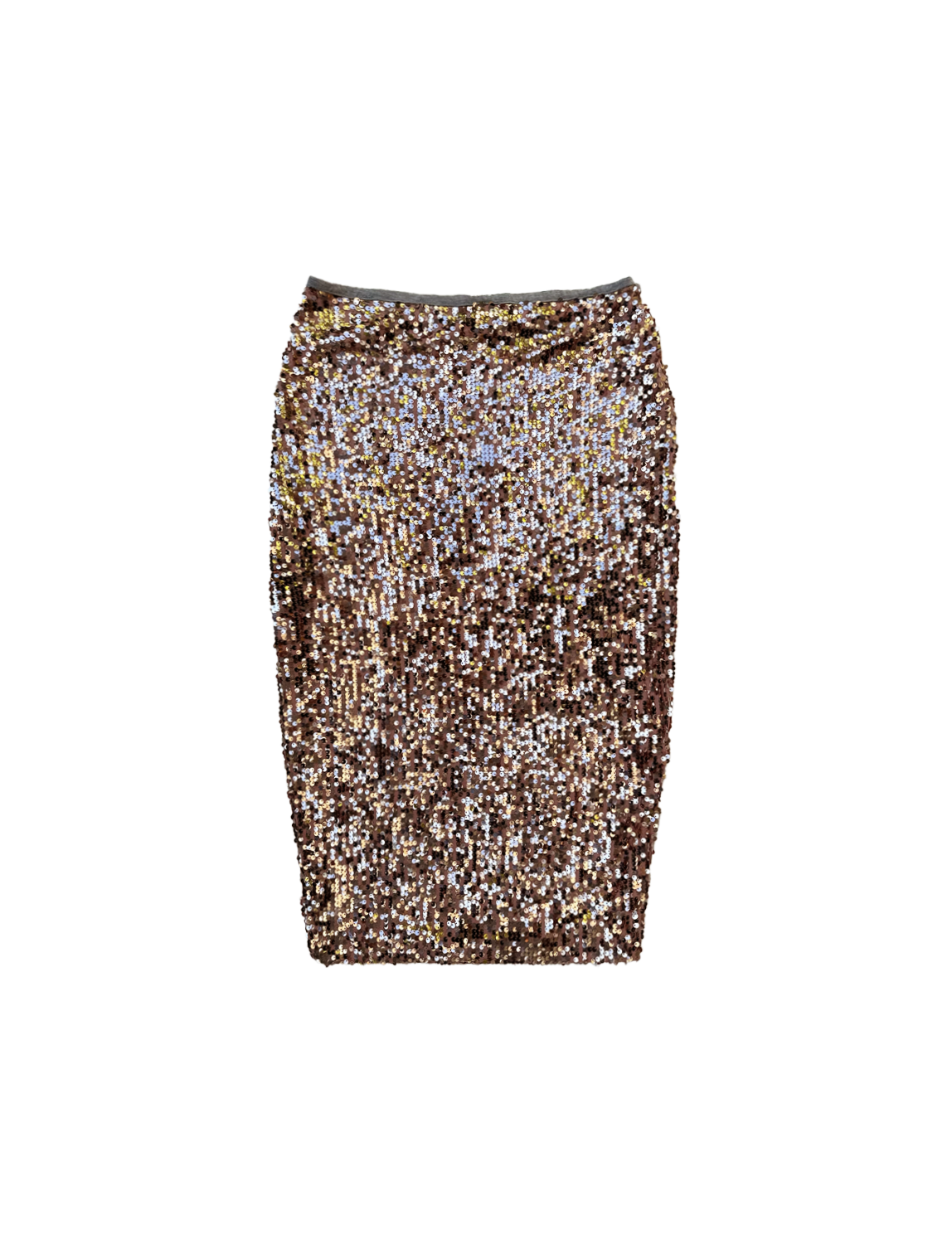 Kaya Midi Sequin Skirt - Rose Gold