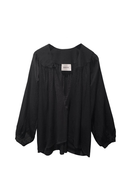 Stevie Blouse - Textured Black – Baacal